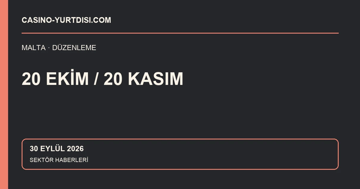 20 EKİM / 20 KASIM